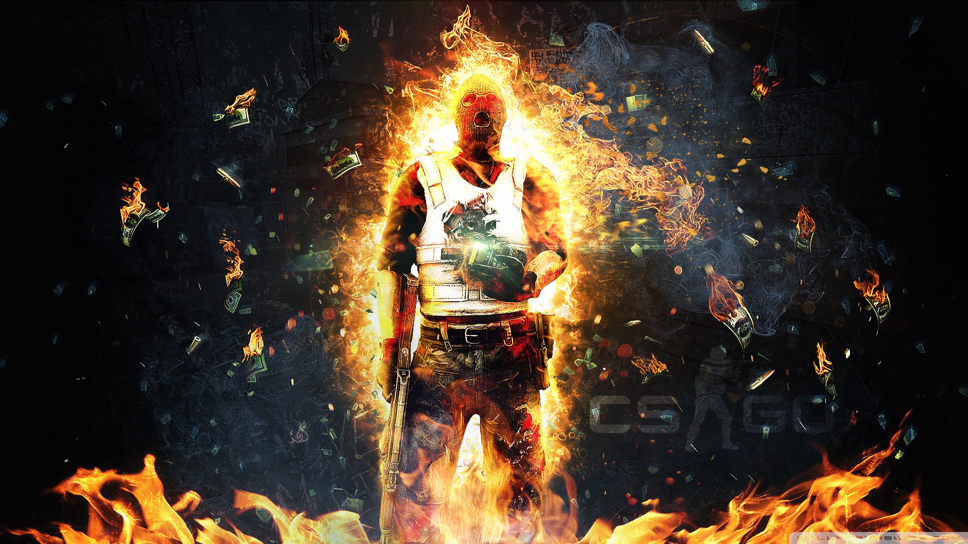 cs go wallpaper,flame,fire,heat,illustration,darkness