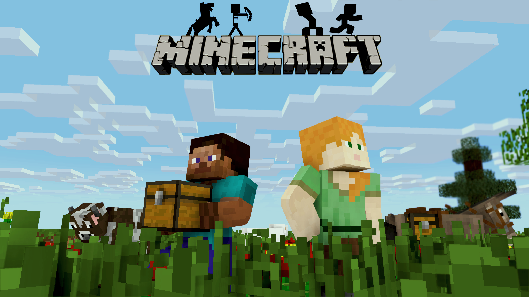 minecraft wallpaper,video game software,animation,minecraft,adventure game,software