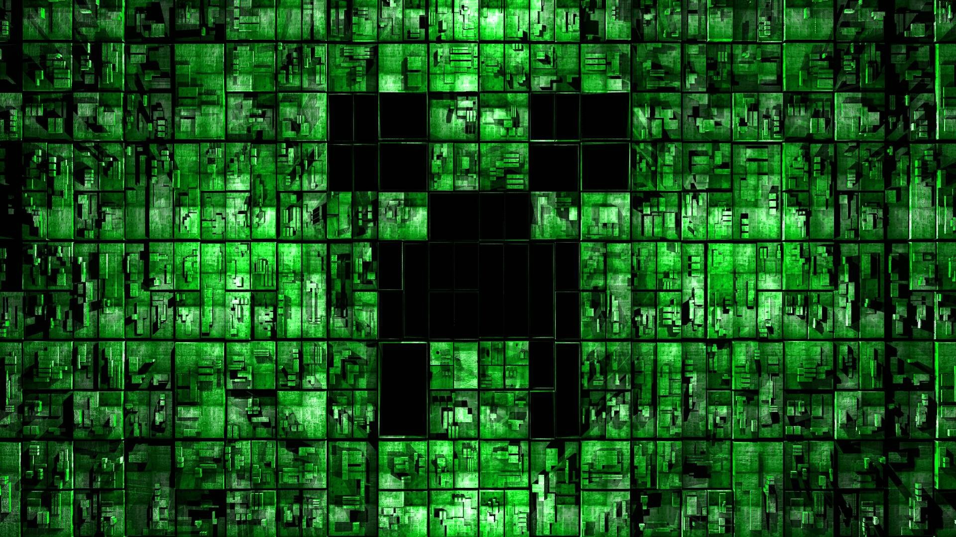 minecraftの壁紙,緑,ライン,対称,工場,パターン