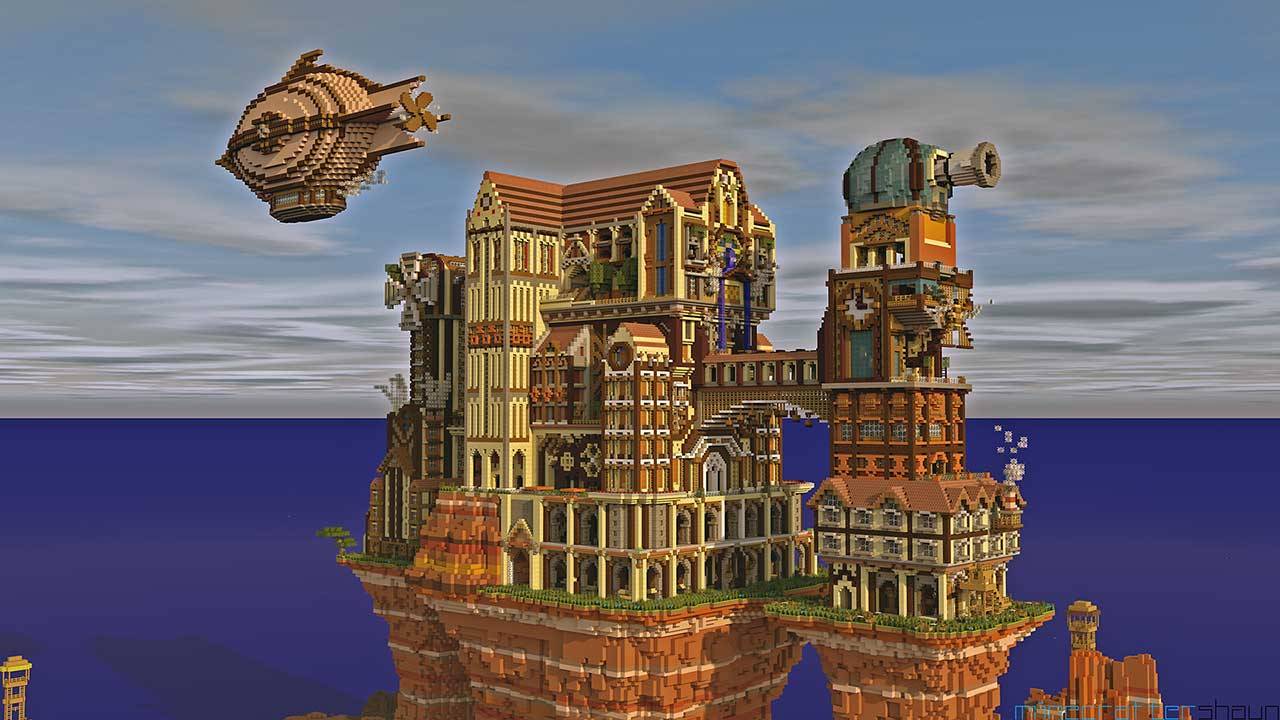 Minecraft Wallpaper Mod Steampunk Castle Minecraft WallpaperUse