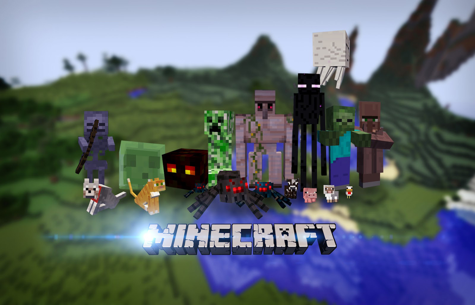 minecraft wallpaper,action adventure game,games,biome,pc game,video game software