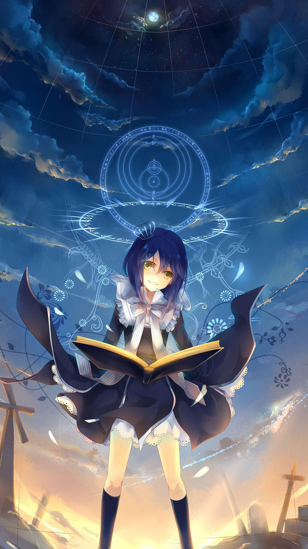 sfondi tumblr hd,cg artwork,cielo,cartone animato,anime,capelli neri