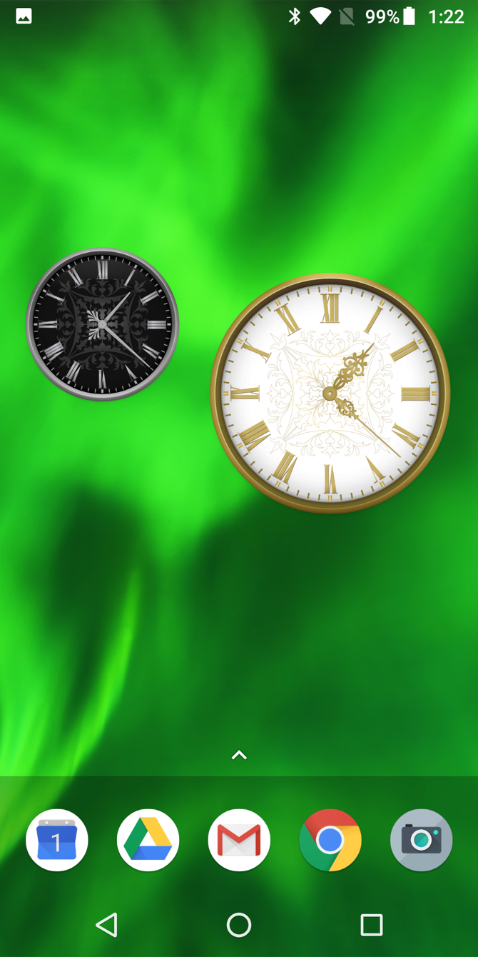 라이브 배경 화면보기,초록,시계,잎,스크린 샷,과학 기술