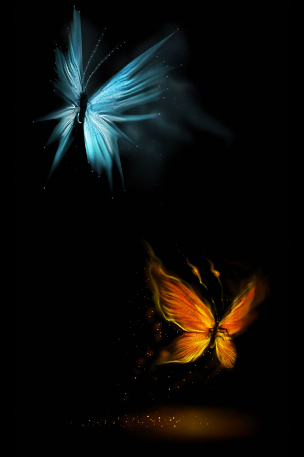 butterfly live wallpaper,darkness,butterfly,insect,sky,moths and butterflies