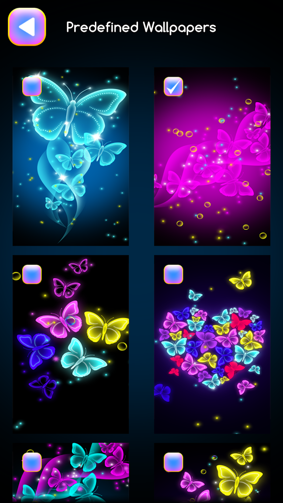 farfalla live wallpaper,viola,leggero,illuminazione,design,tecnologia