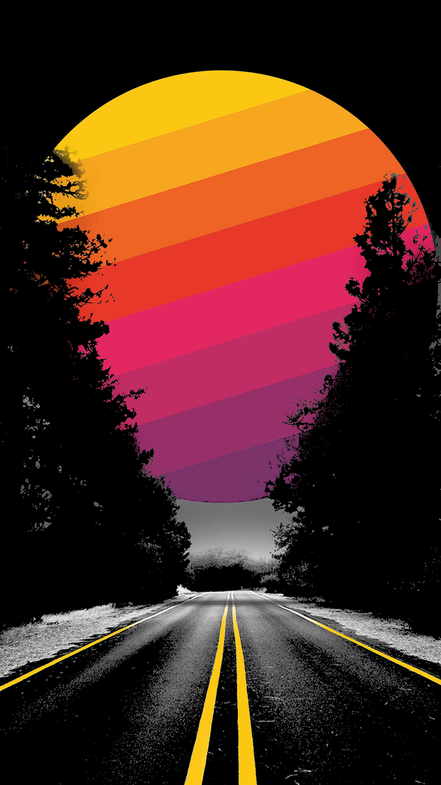 google pixel wallpaper,sky,road,natural landscape,yellow,asphalt
