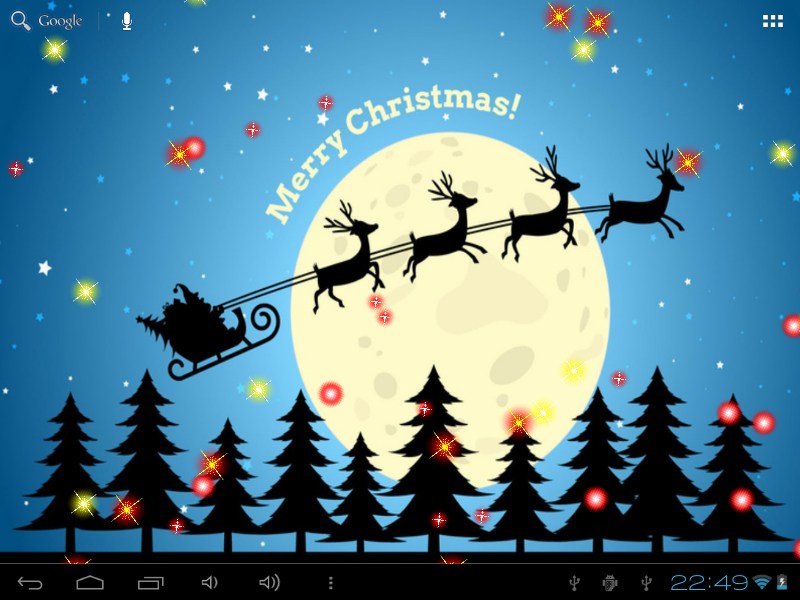 natale live wallpaper,renna,babbo natale,vigilia di natale,cervo,cielo