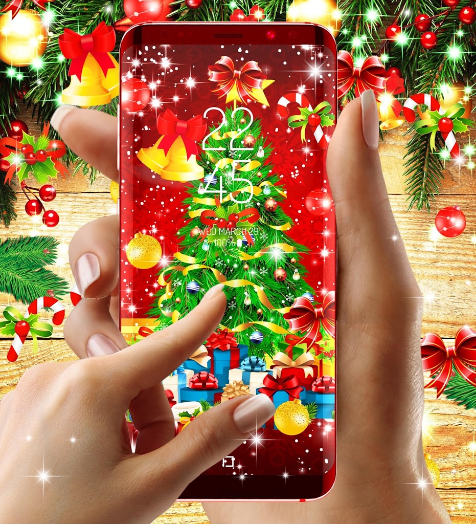 natale live wallpaper,decorazione natalizia,albero di natale,ornamento di natale,natale,albero