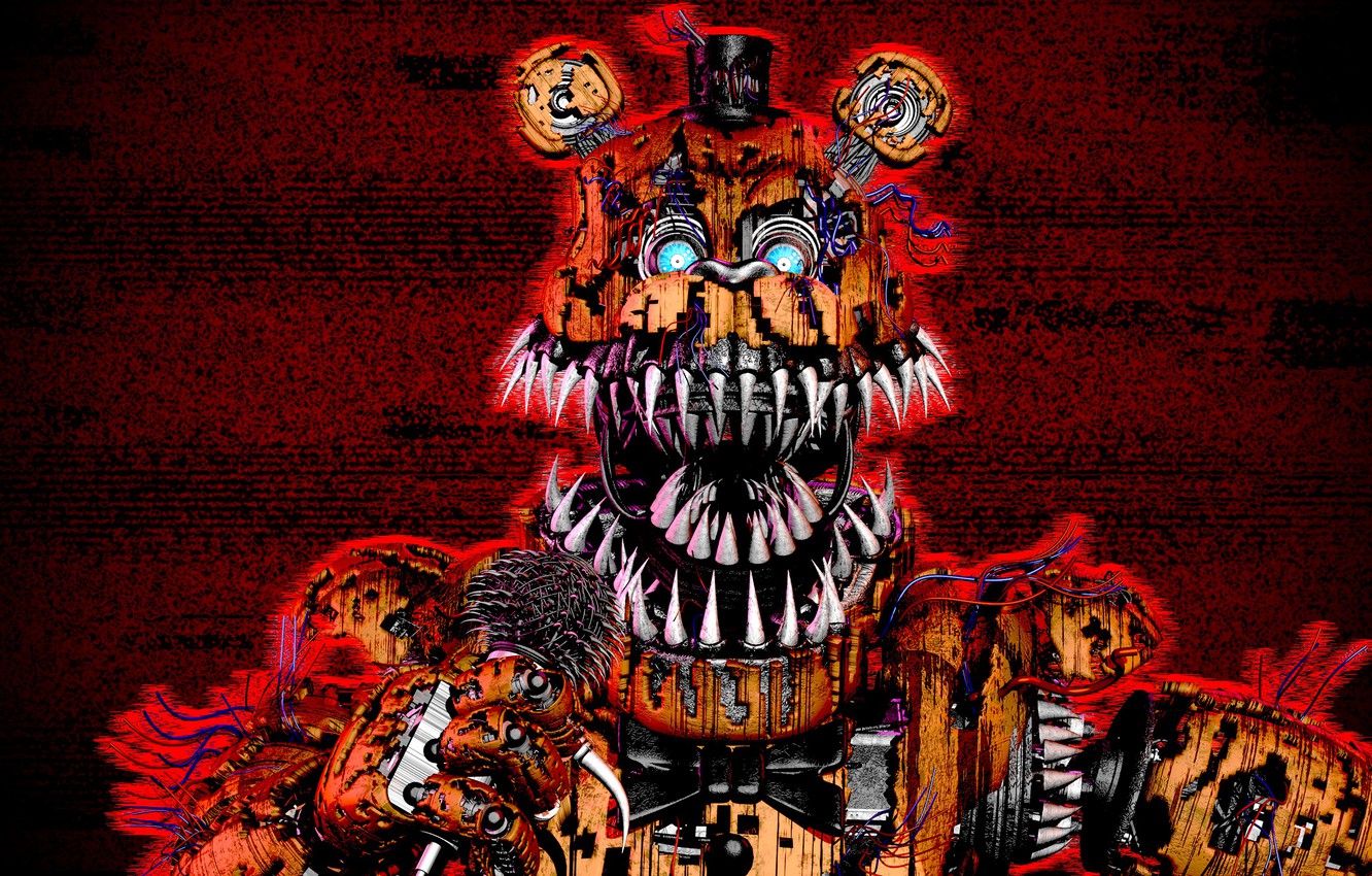 five nights at freddy's wallpaper,demon,illustration,skull,fictional character,art