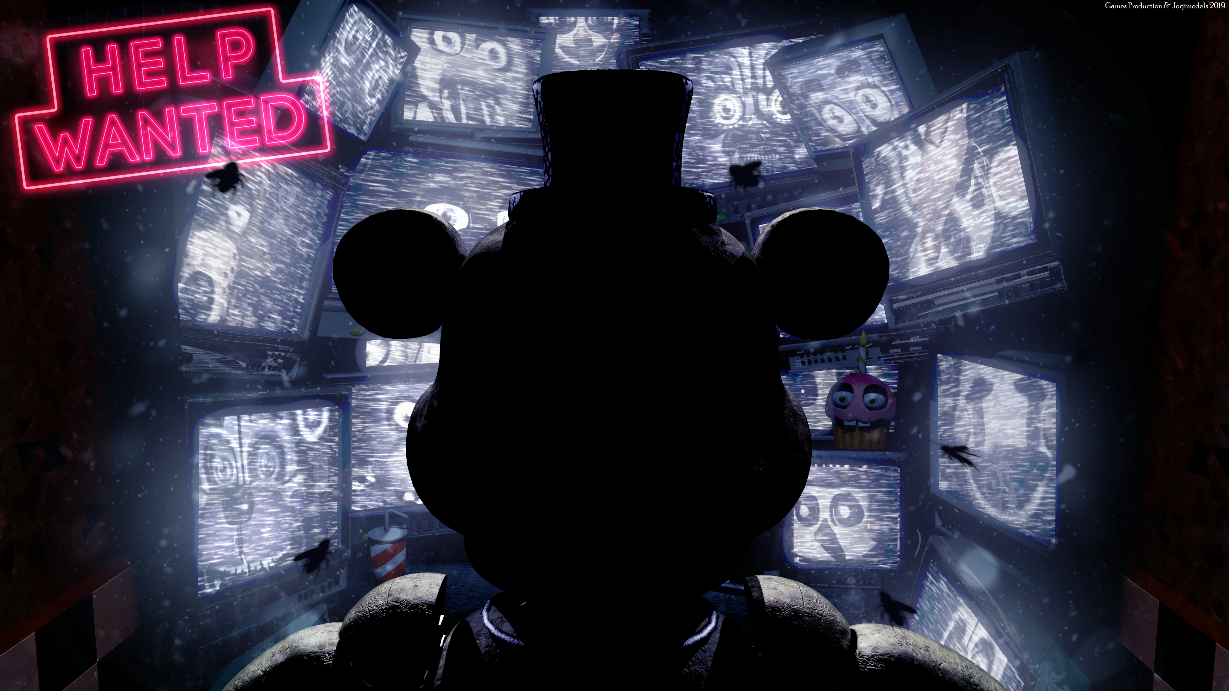 five nights at freddy's wallpaper,headgear,games,darkness,personal protective equipment,space