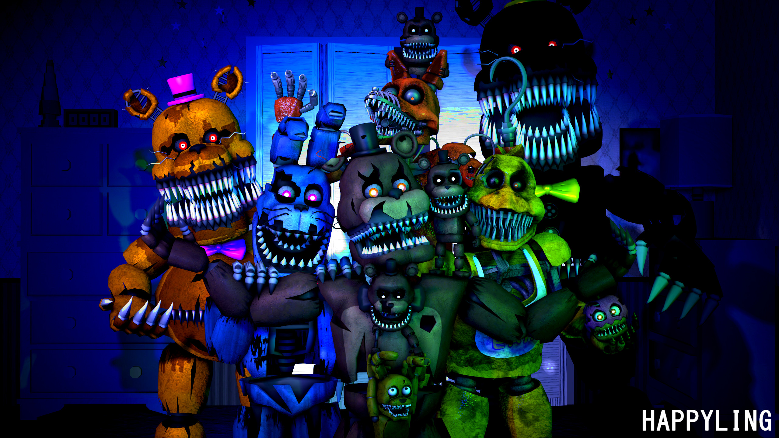five nights at freddy's wallpaper,action figure,toy,fictional character,fiction,games