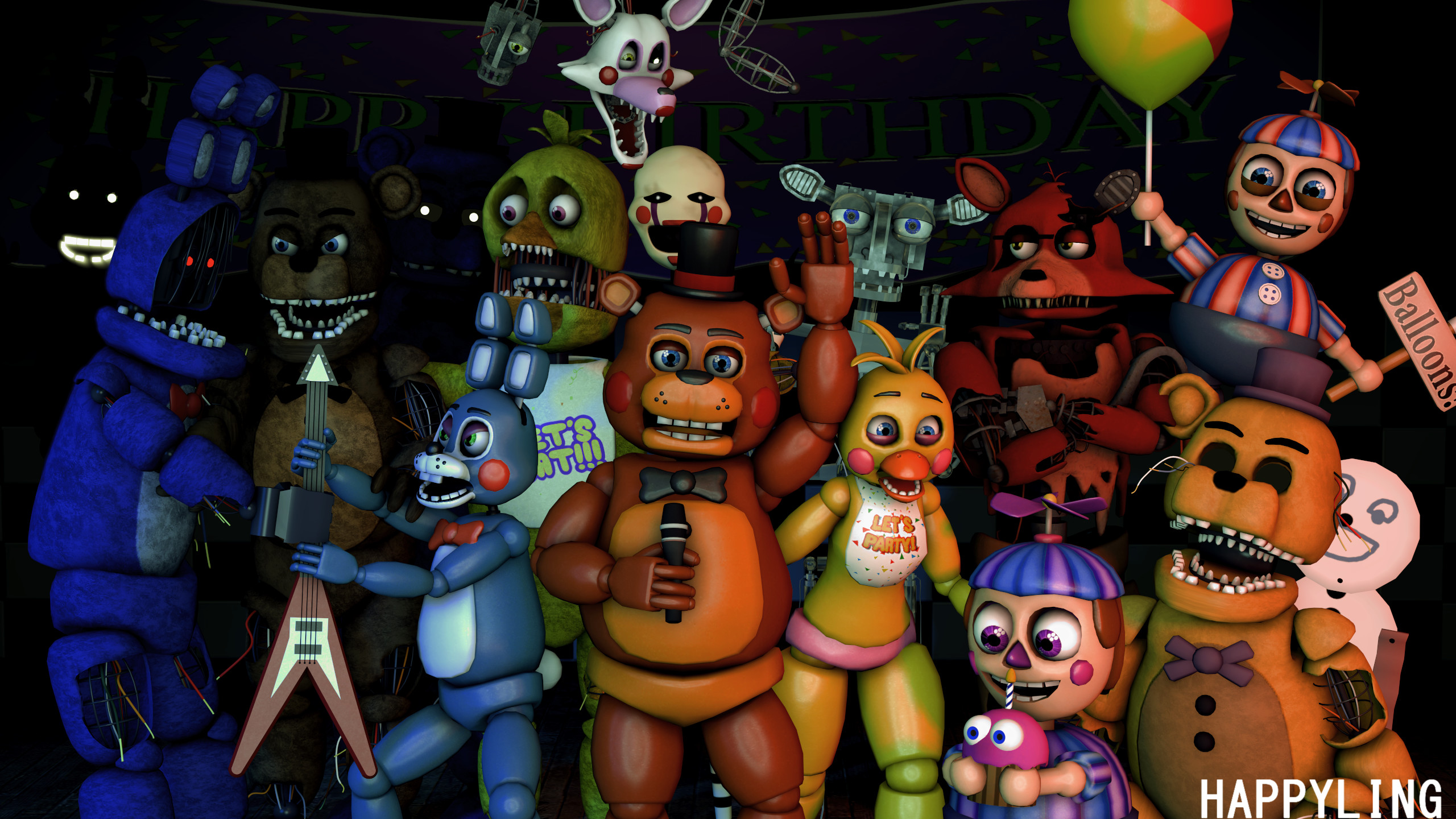 five nights at freddy's wallpaper,toy,cartoon,fiction,action figure,animated cartoon