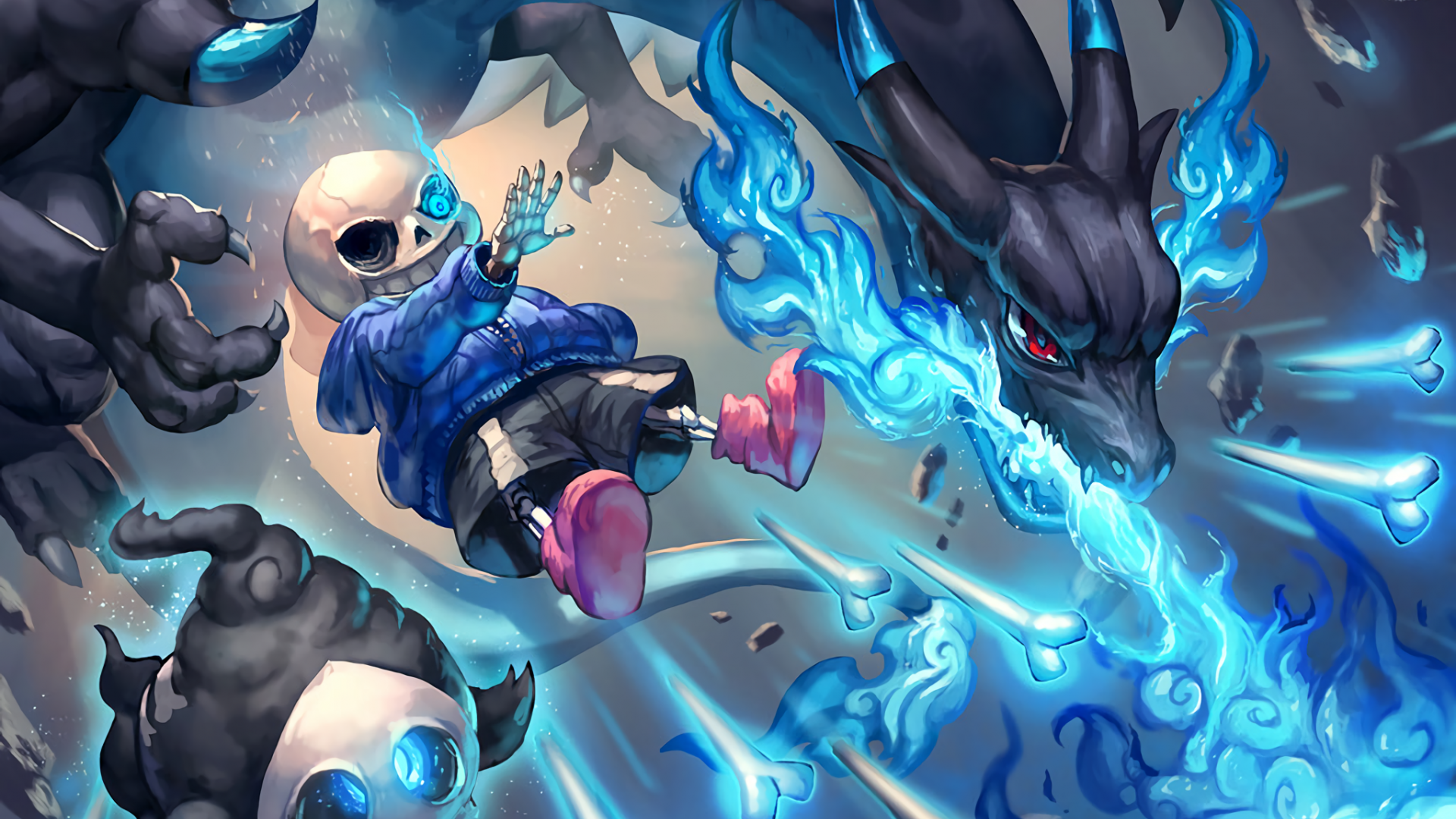 sans wallpaper,cg artwork,personaje de ficción,juegos,anime,ilustración