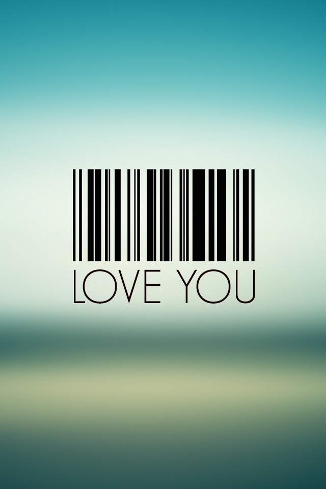 I Love You Barcode - Love You Wallpaper Hd For Iphone- WallpaperUse