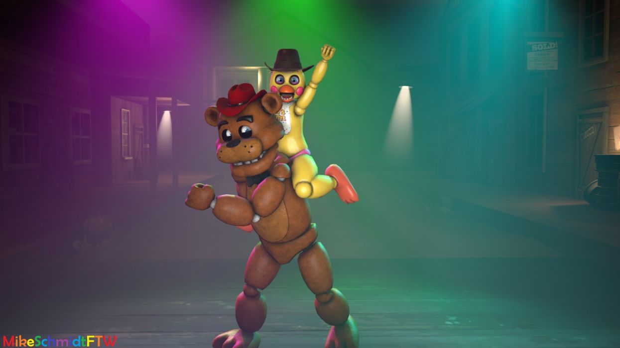 five nights at freddy's wallpaper,cartoon,pc game,fictional character,animation,muscle