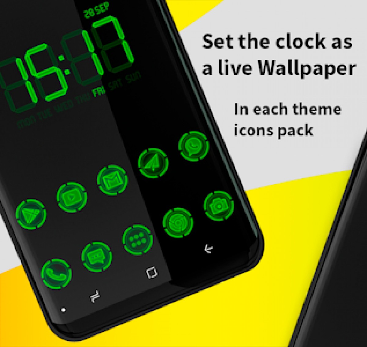 orologio live wallpaper,aggeggio,verde,tecnologia,elettronica,cellulare