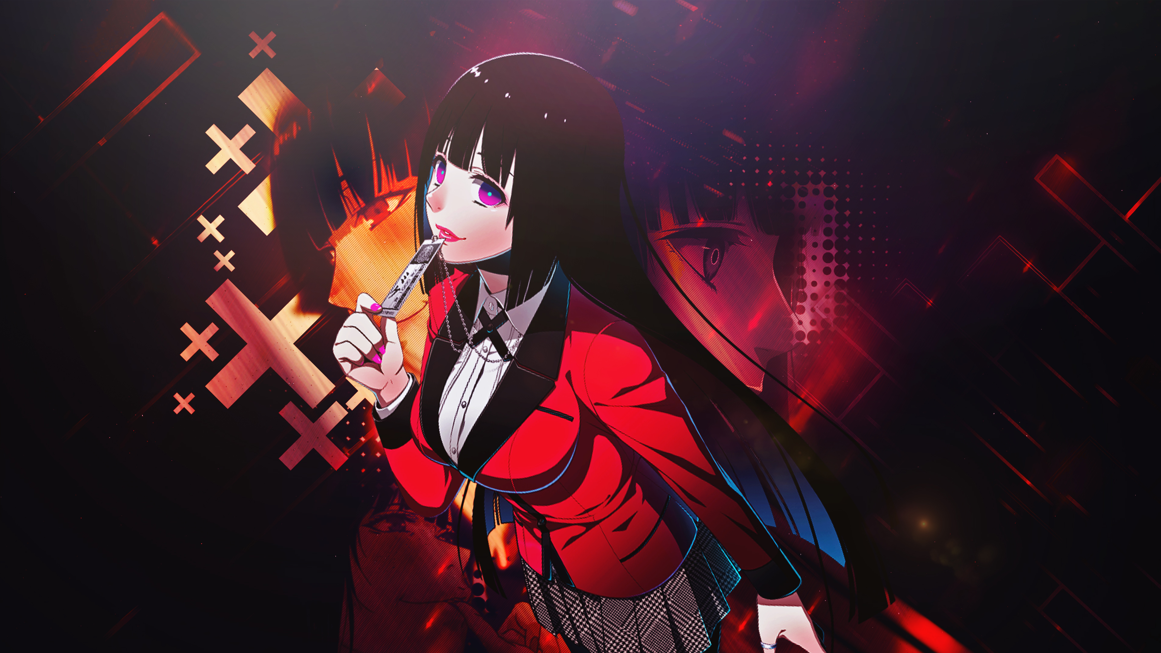 anime wallpaper hd,red,anime,black hair,cg artwork,graphic design