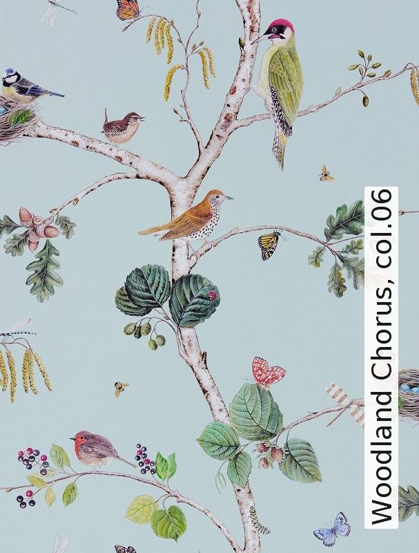 sanderson woodland chorus wallpaper,rosa dumalis,branch,plant,botany,flower