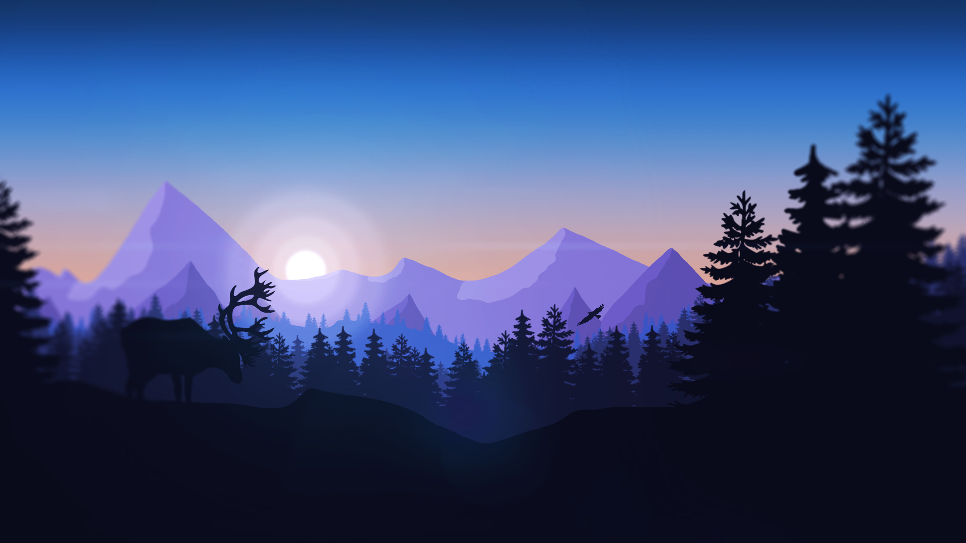 firewatch fondo de pantalla hd,cielo,montaña,naturaleza,paisaje natural,cordillera