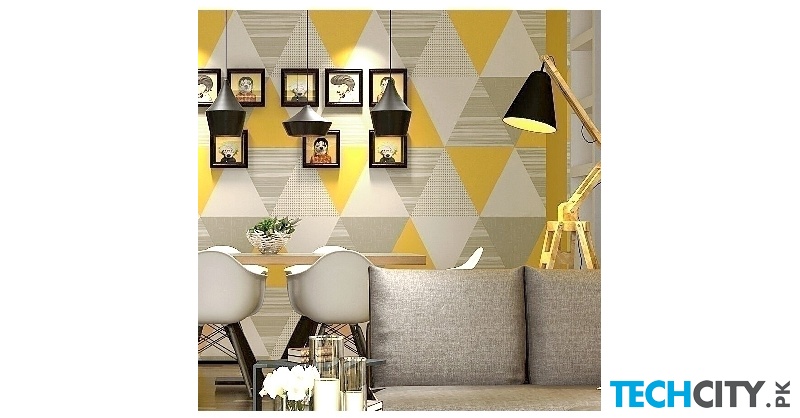パキスタンの壁紙ロールサイズ,黄,ルーム,インテリア・デザイン,壁,点灯
