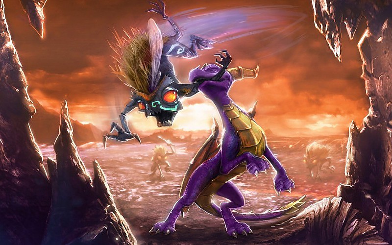 spyro the dragon wallpaper,action adventure game,fictional character,cg artwork,mythology,dragon