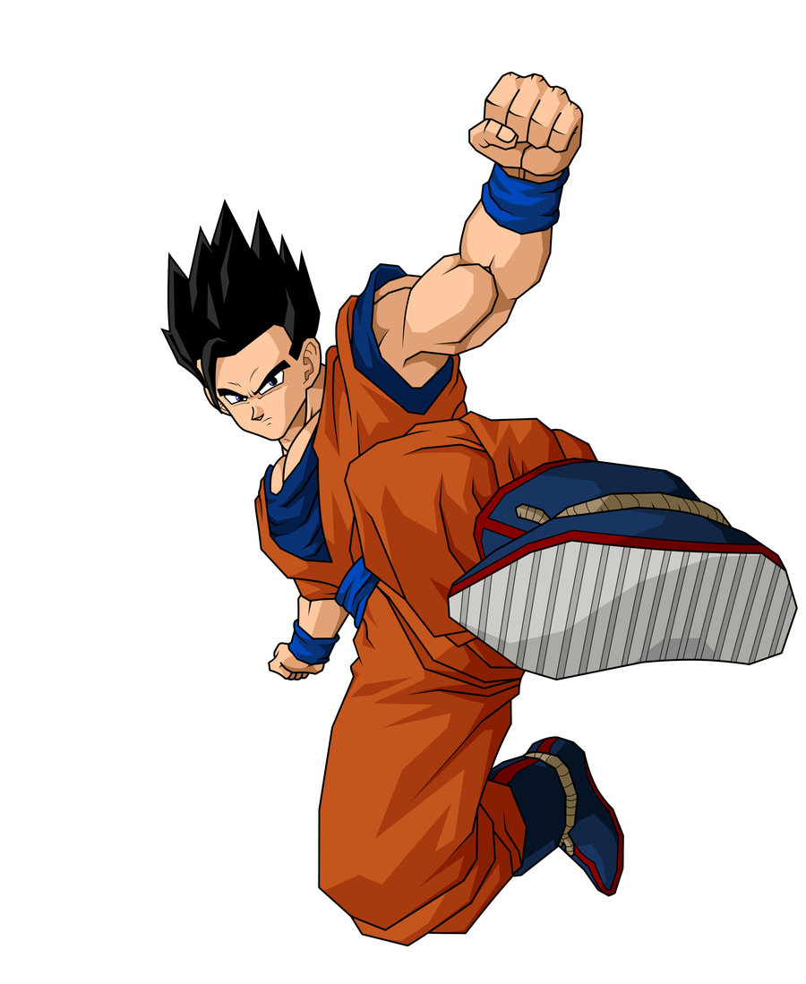 ultimate gohan fondo de pantalla hd,anime,dibujos animados,esfera del dragón,kung fu,obra de arte