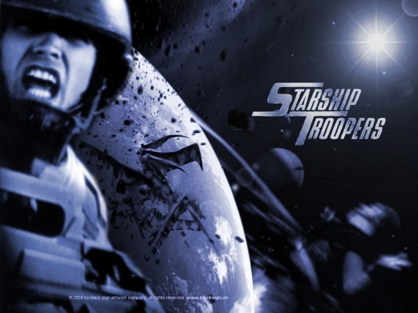 starship troopers wallpaper,movie,font,games,space,fictional character