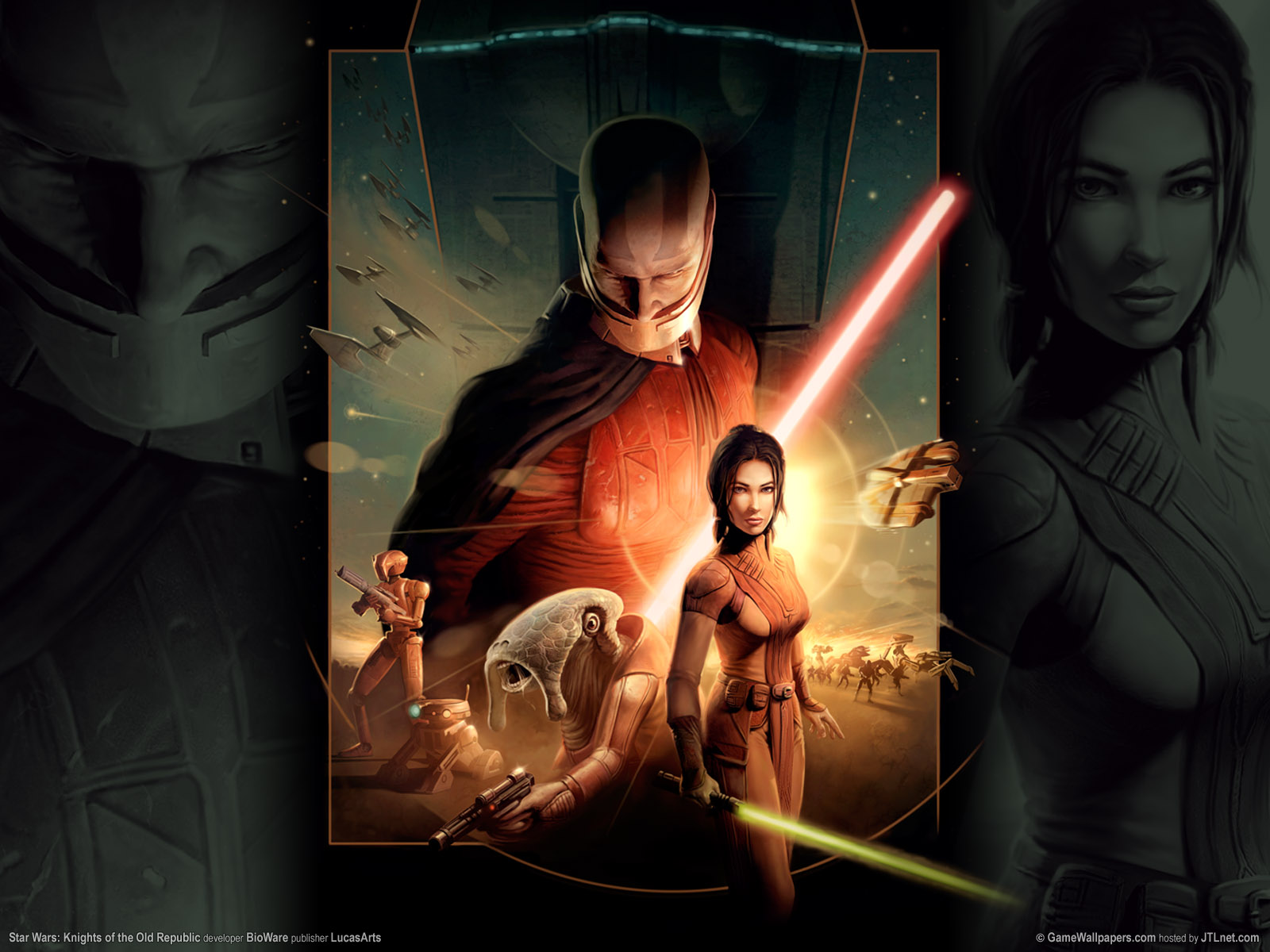 kotor wallpaper,película,cg artwork,juego de acción y aventura,póster,composición digital