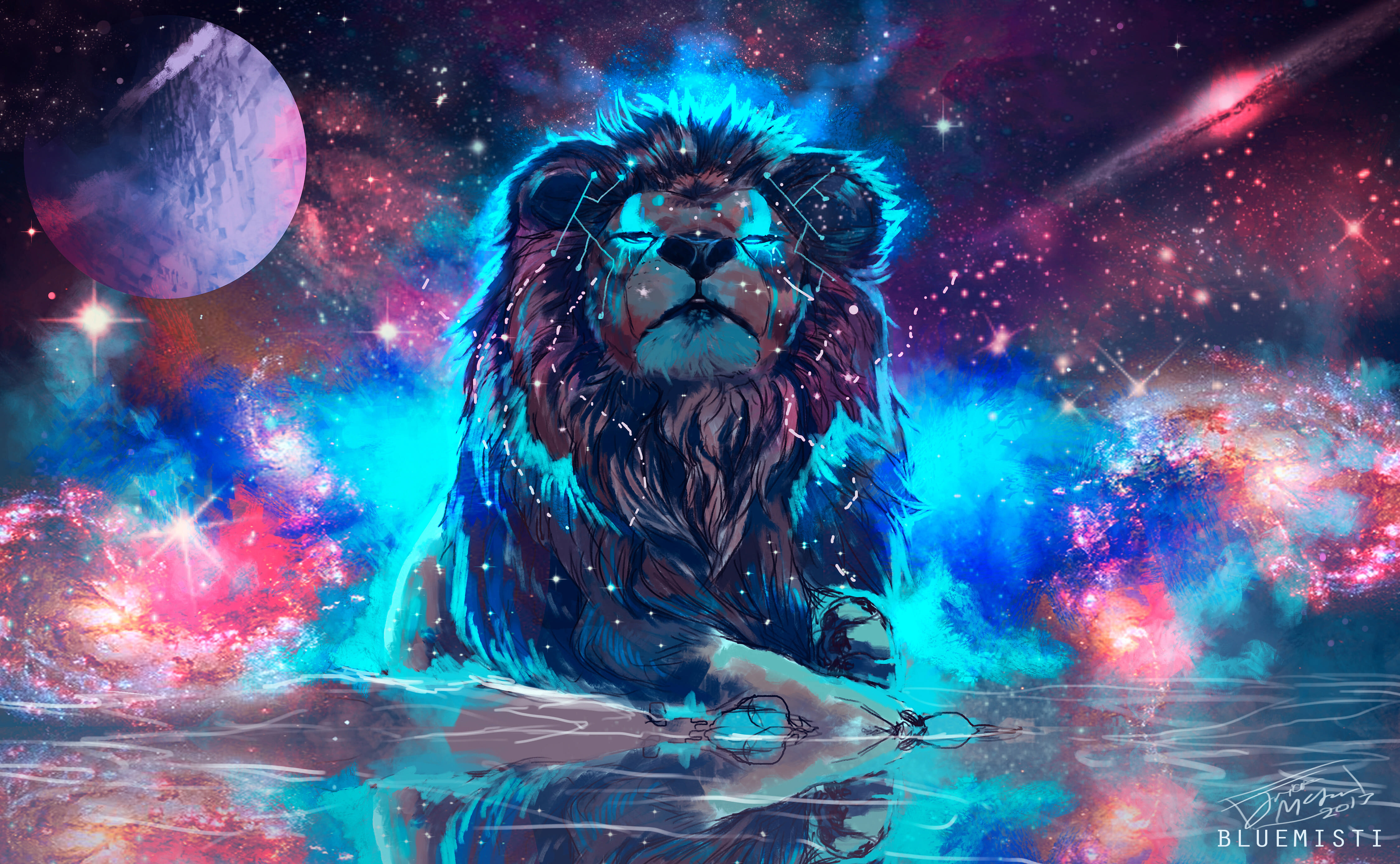 wallpaper de leão,lion,graphic design,illustration,cg artwork,space