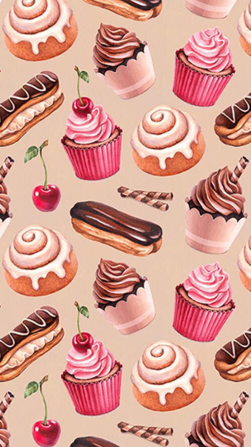 wallpaper doces,food,pink,cupcake,baking,buttercream