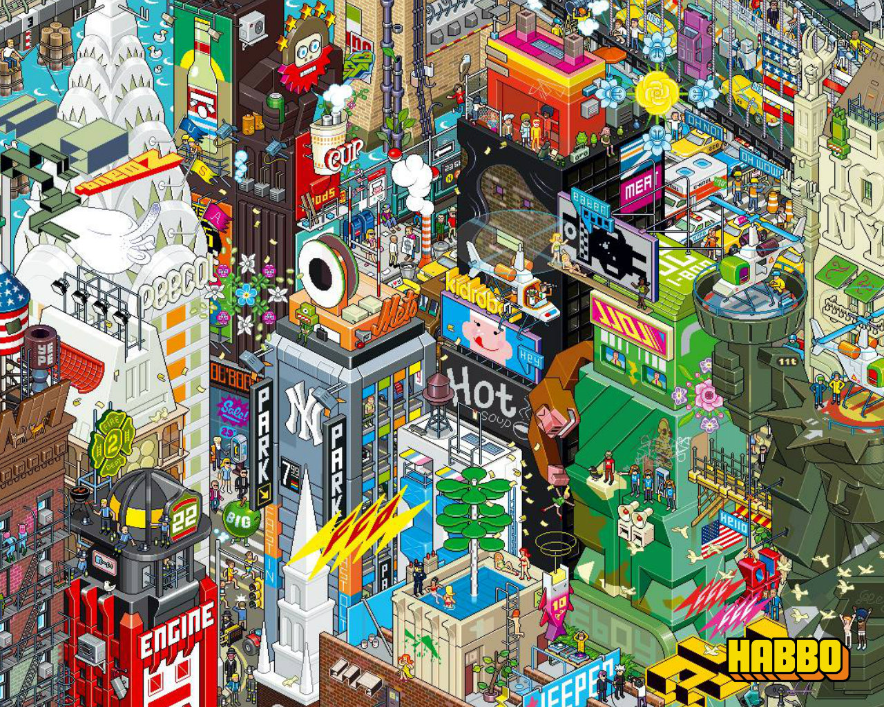 habbo wallpaper,product,supermarket,convenience store,urban design,electronics