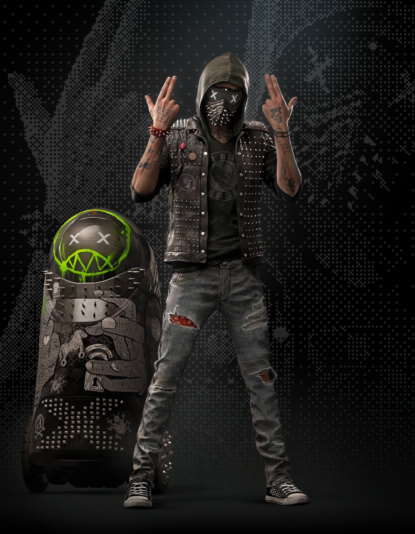 watch dogs 2 fondo de pantalla de llave inglesa,figura de acción,figurilla,juguete,personaje de ficción