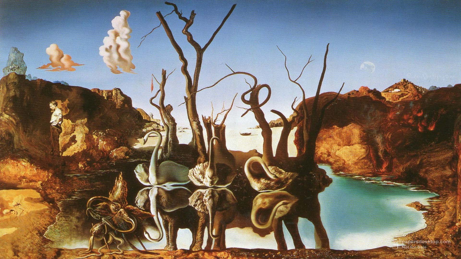 Salvador Dali Wallpaper Hd Painting Art Visual Arts Illustration Sky 2791 Wallpaperuse