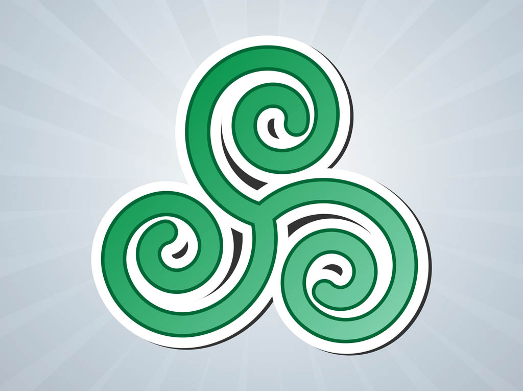 fond d'écran logo triskelion,vert,modèle,conception,spirale,illustration