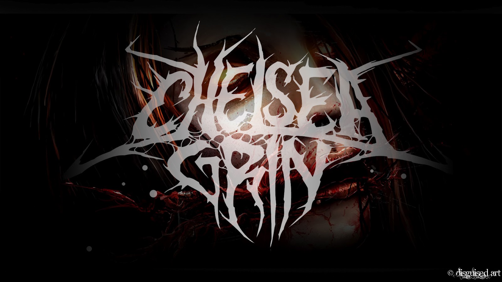 chelsea grin wallpaper,graphic design,darkness,font,art,design