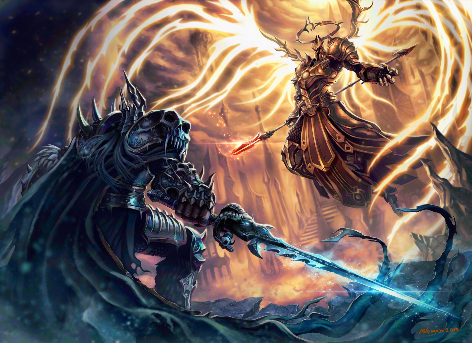 heroes of the storm wallpaper 1920x1080,cg artwork,mythology,dragon,fictional character,demon