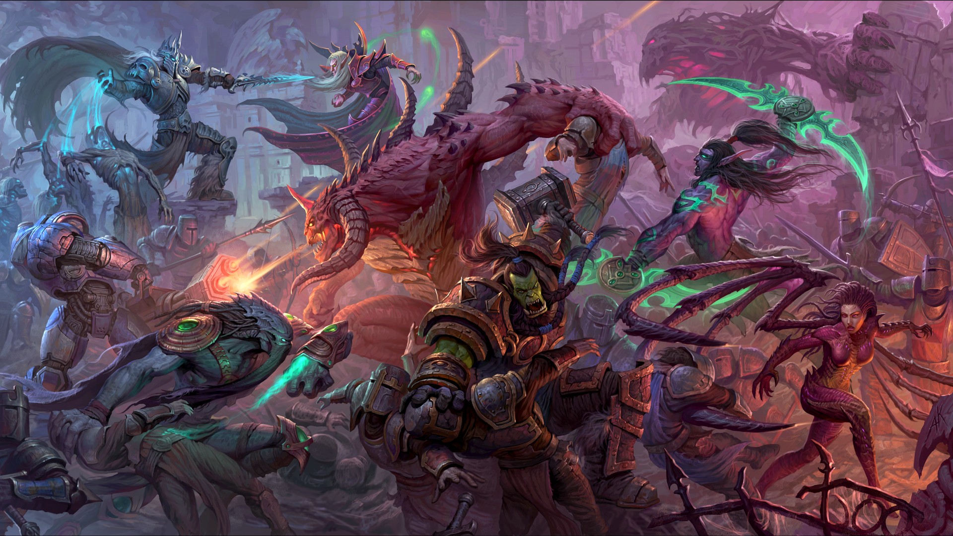 heroes of the storm wallpaper 1920x1080,action adventure game,cg artwork,fictional character,pc game,demon