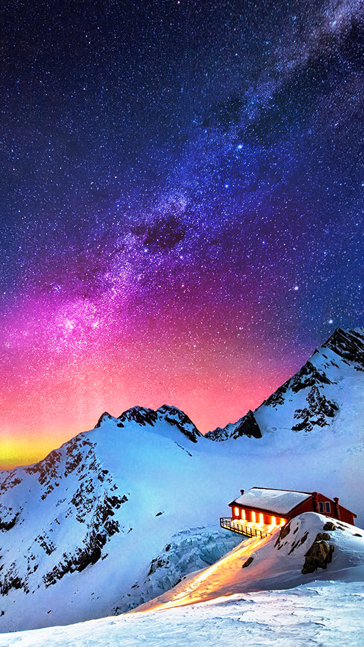 lg k8 wallpaper,sky,nature,aurora,mountain,natural landscape