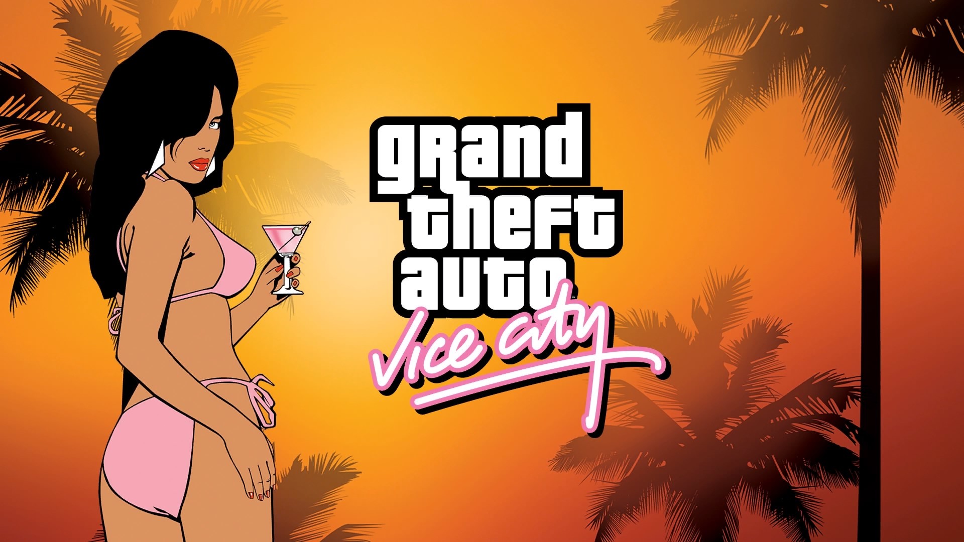 gta vc wallpaper,cartoon,games,adventure game,font,animated cartoon