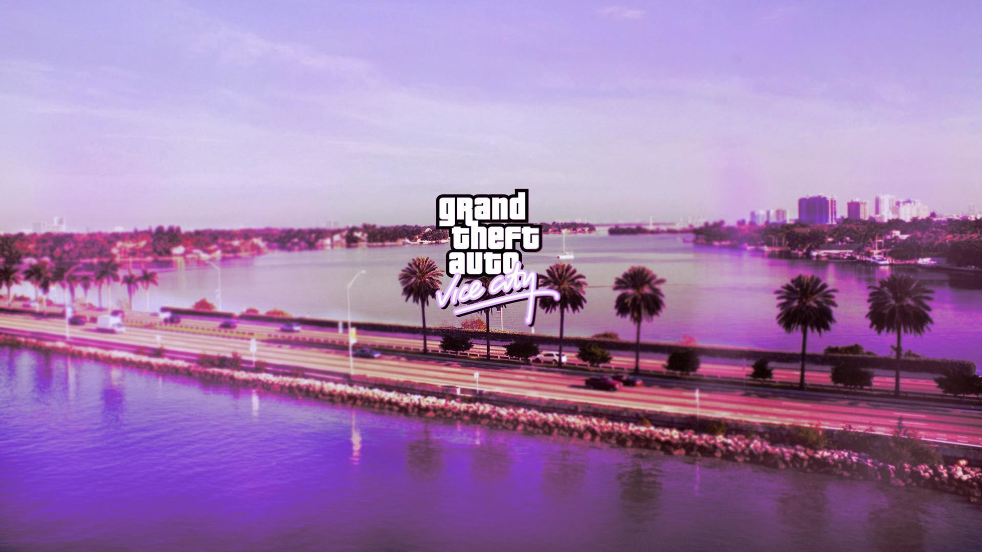 gta vc wallpaper,lila,betrachtung,violett,rosa,himmel