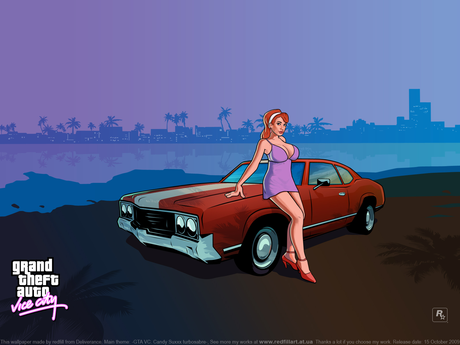 gta vc wallpaper,vehicle,car,muscle car,classic car,sedan