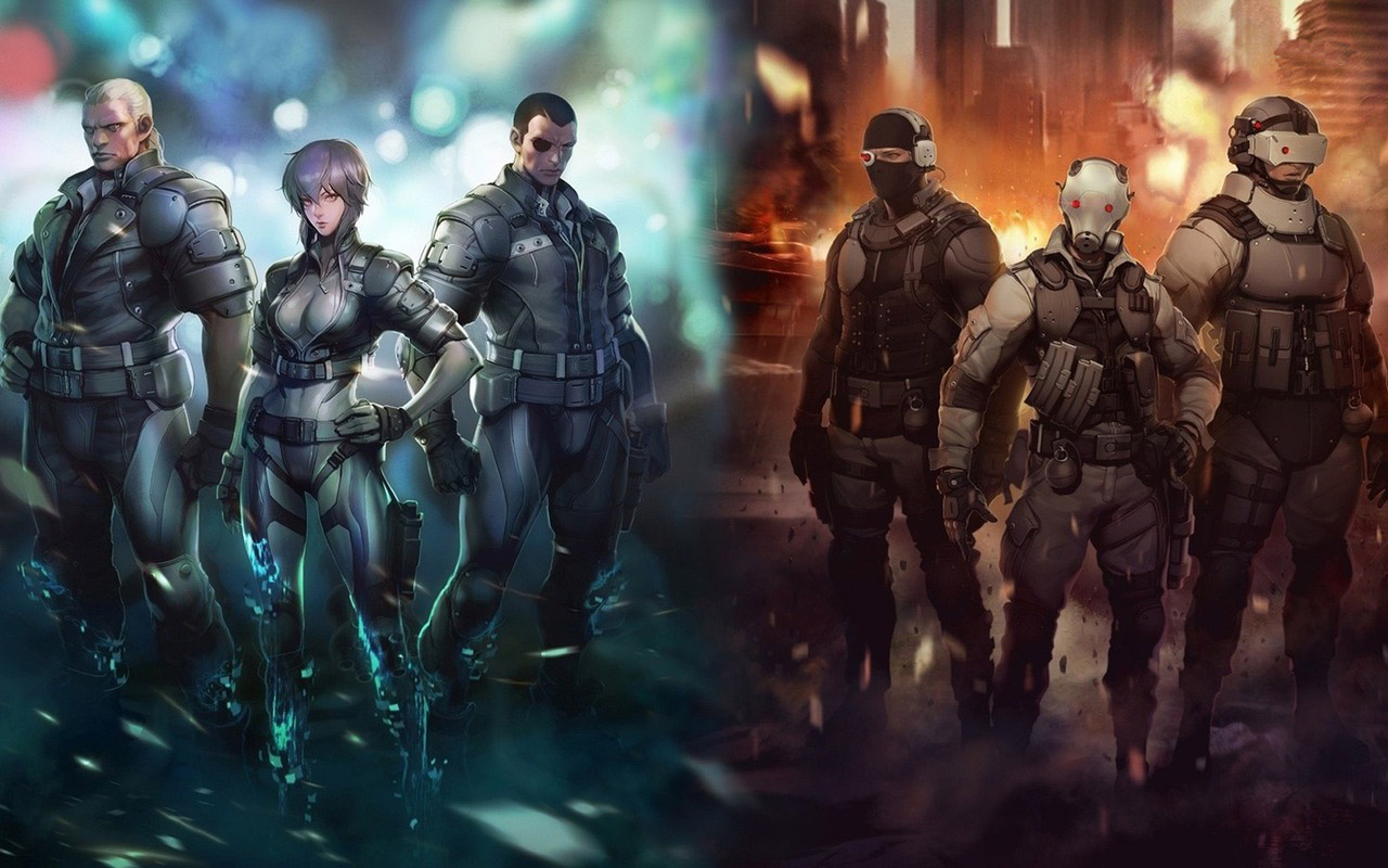 ghost in the shell wallpaper hd,action adventure game,pc game,fictional character,adventure game,cg artwork