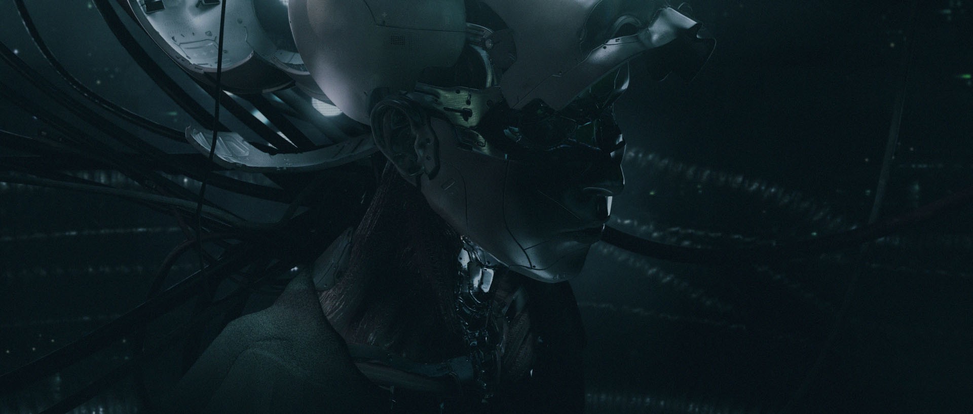 ghost in the shell wallpaper hd,darkness,screenshot,fictional character,cg artwork,personal protective equipment