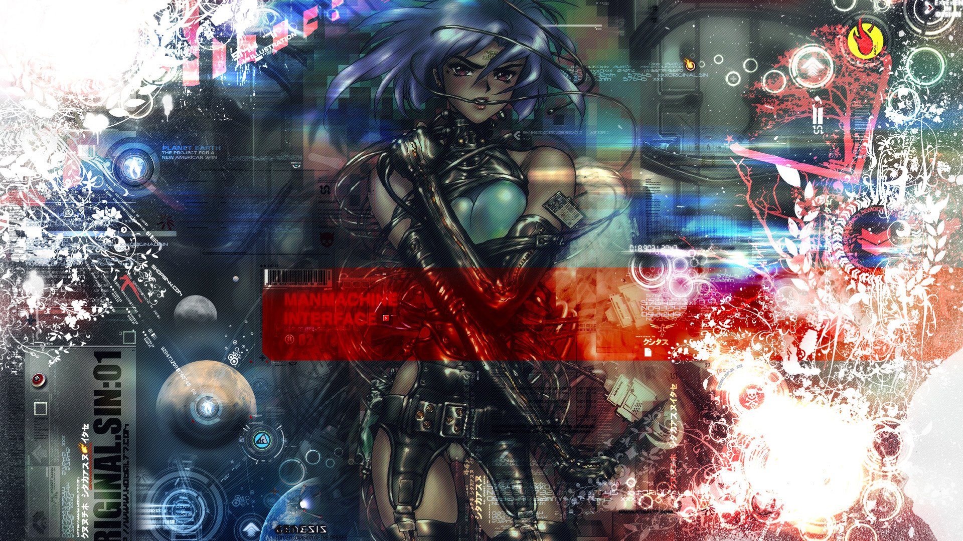 ghost in the shell wallpaper hd,action adventure game,graphic design,cg artwork,illustration,fictional character