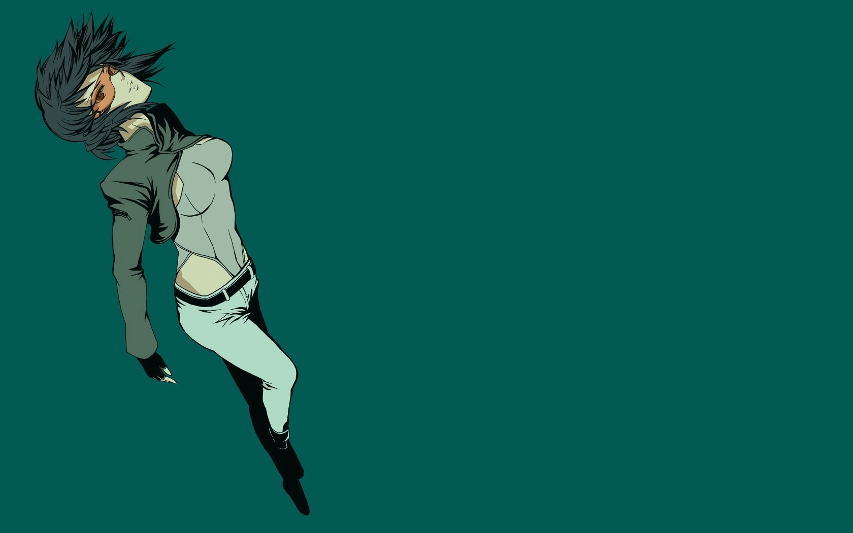 ghost in the shell wallpaper hd,green,cartoon,anime,fictional character,animation