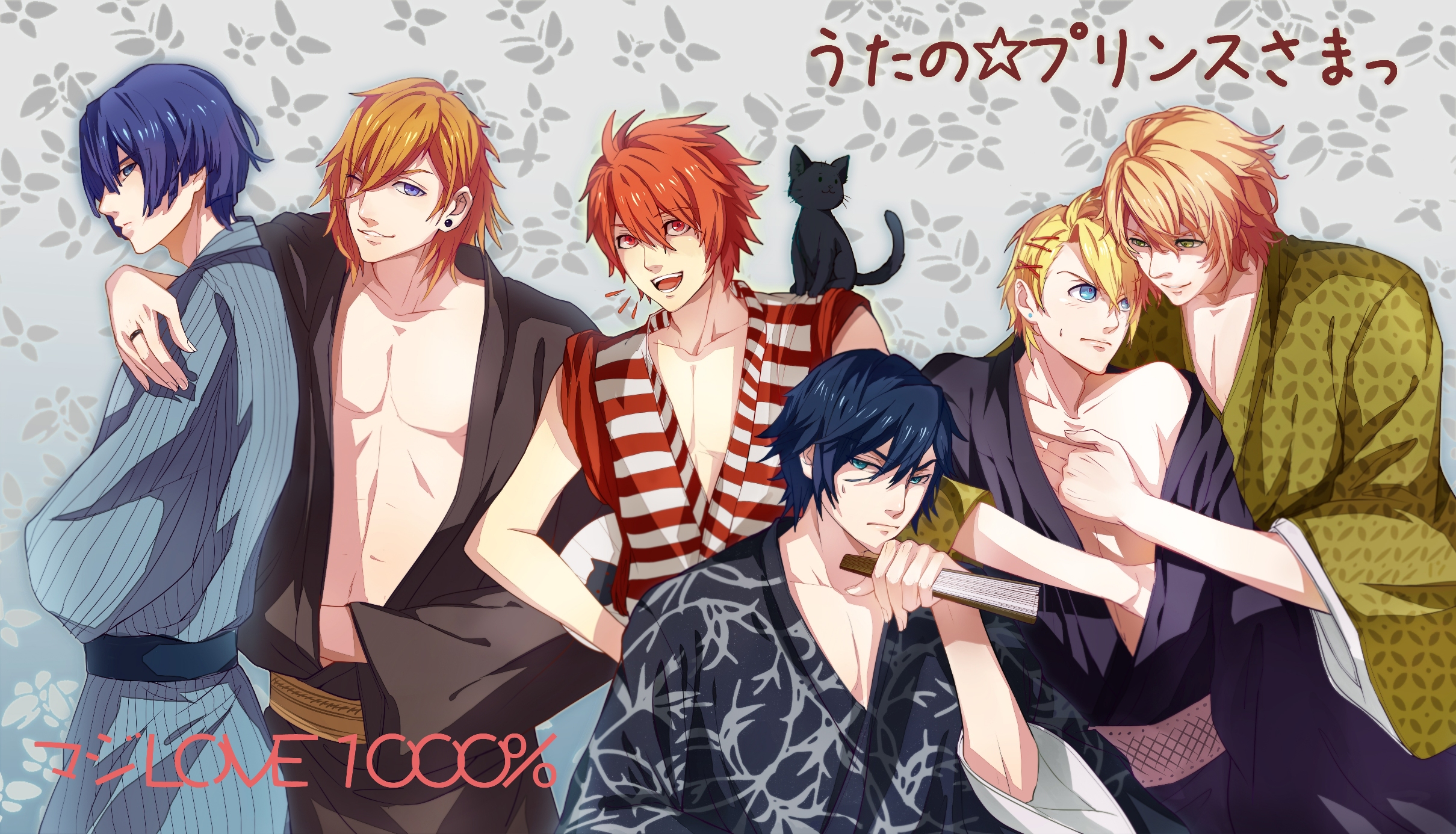 fond d'écran uta no prince sama,anime,dessin animé,groupe social,ouvrages d'art,personnage fictif