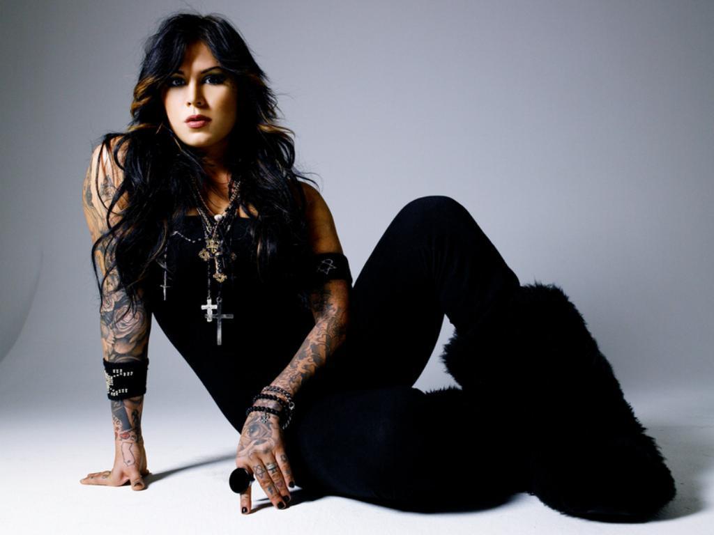 kat von d wallpaper,fashion model,black,photo shoot,sitting,beauty