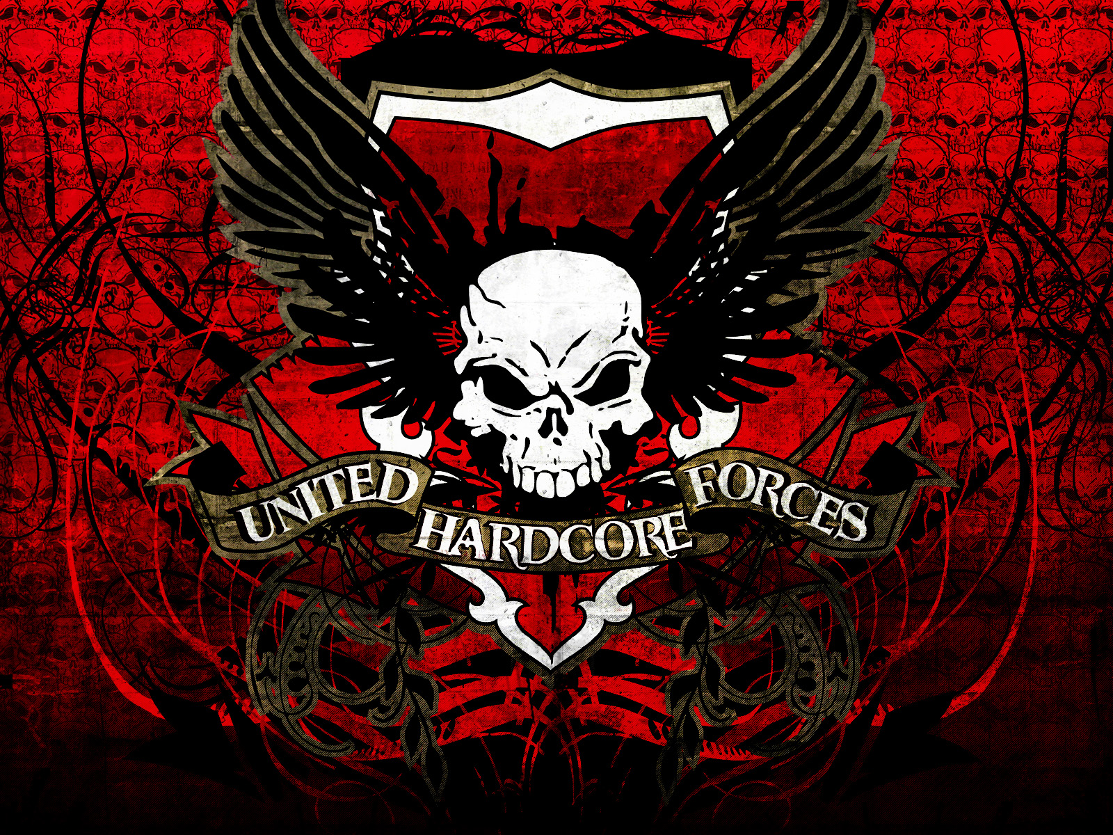 masters of hardcore wallpaper,skull,bone,logo,illustration,emblem