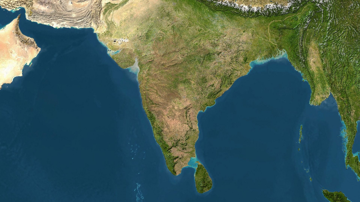 インド地図のhdの壁紙,地図,地球,水,世界,河口