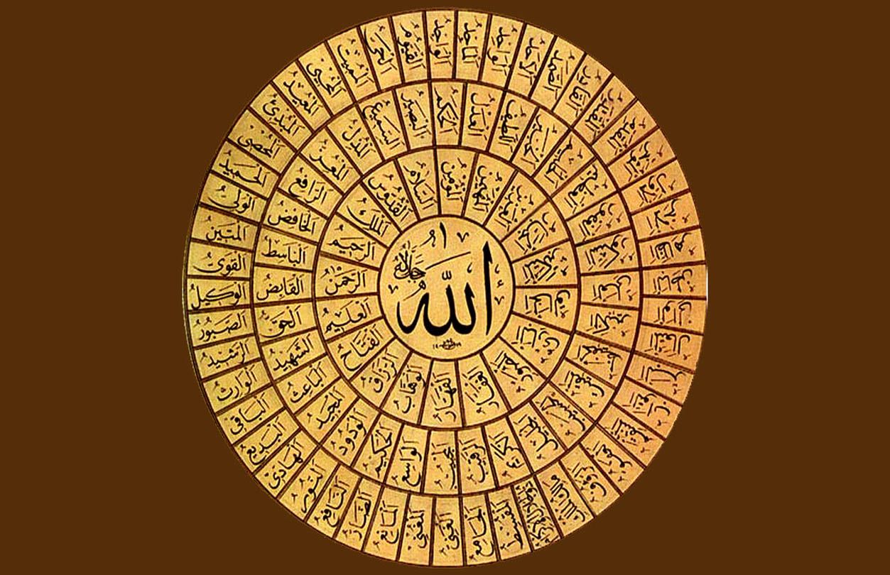 99 names of allah wallpaper free download,circle,illustration,pattern,dome,art
